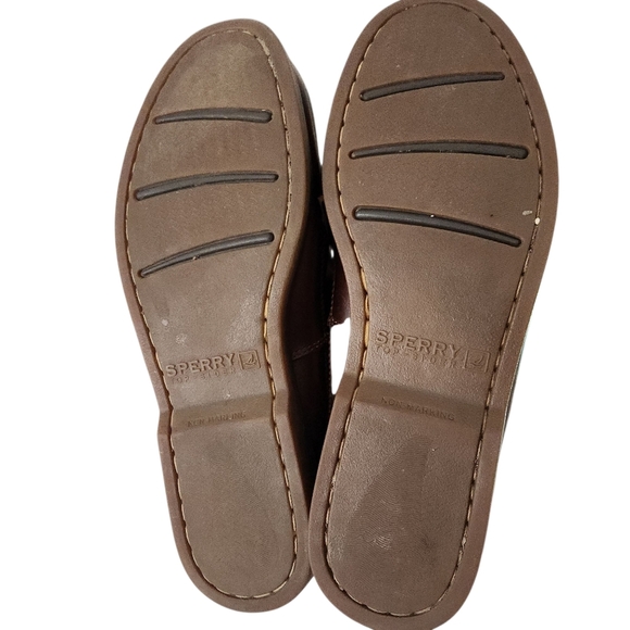 SPERRY Top sider Leather Boat Shoes Brown Size 11m - Picture 10 of 11